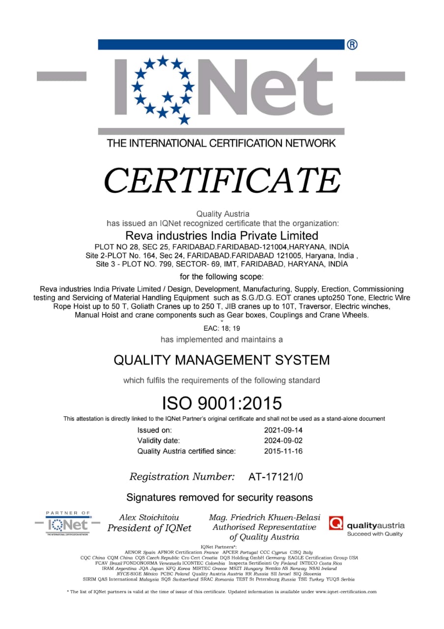 Reva Industries Quality Management
